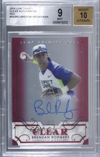 2016 Leaf Trinity Clear Red 4/5 Brendan Rodgers #CA-BR2 BGS 9 MINT Auto 5w7