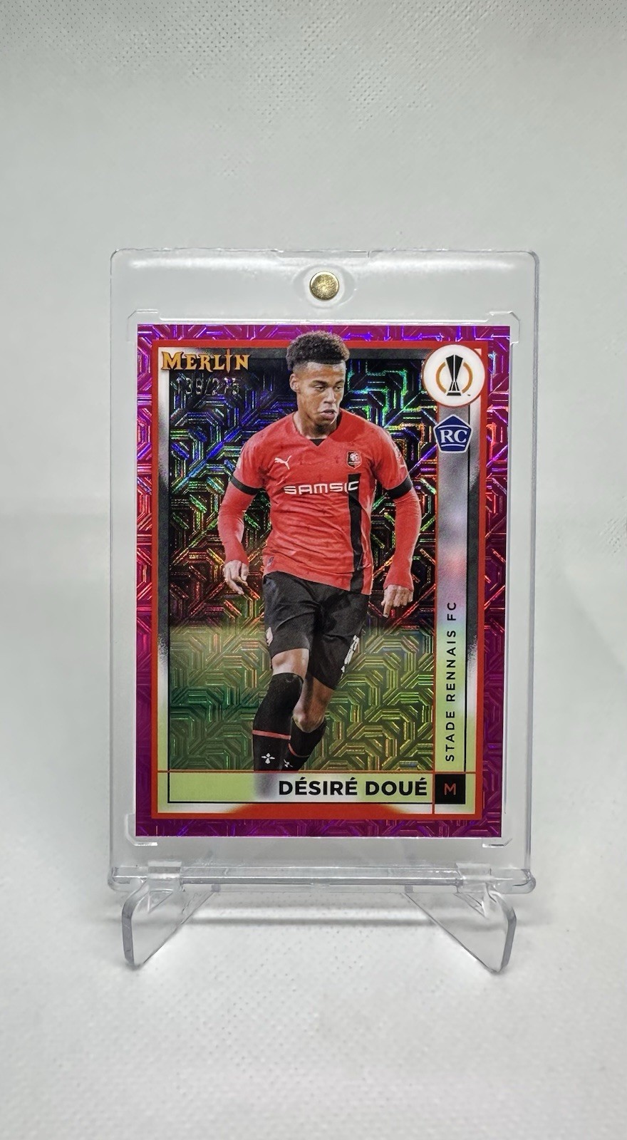 2022-23 Topps Merlin PINK MOJO Desire Doue RC /275