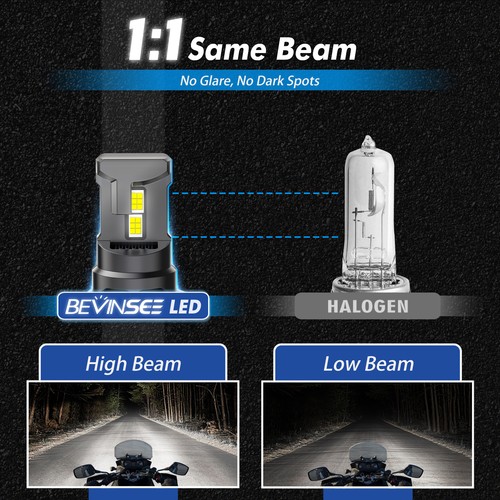 1x H4 HS1 Bombilla Faro LED 6000K Blanco para Ducati Hypermotard 1100 796 939 950 - Imagen 3 de 9