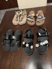 Lot Of 4 Shoes For Girls Size 2 , Sandals