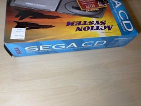 Sega CD Action System Black Game Console Tomcat Alley Set Complete Excellent