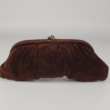 Vintage Suede Brown Clutch Purse