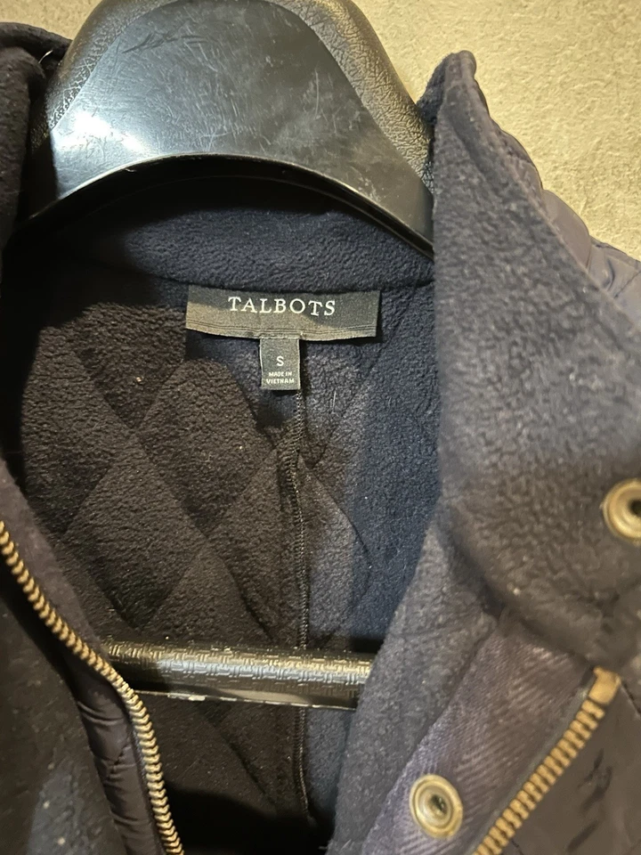 talbots quilted vest Navy Blue Size Small Euc - Image 2 of 4