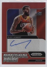 2021-22 Panini Chronicles National Pride Signatures Red Rudy Gobert Auto fm0