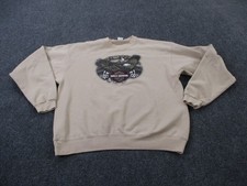 Vintage Harley Davidson Sweatshirt Men L Biker Pullover Eagle Flag USA Made