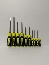 Snap-on Tools NEW 10pc HI-VIZ Soft Grip Combination Screwdriver Set SGDX6040BHV