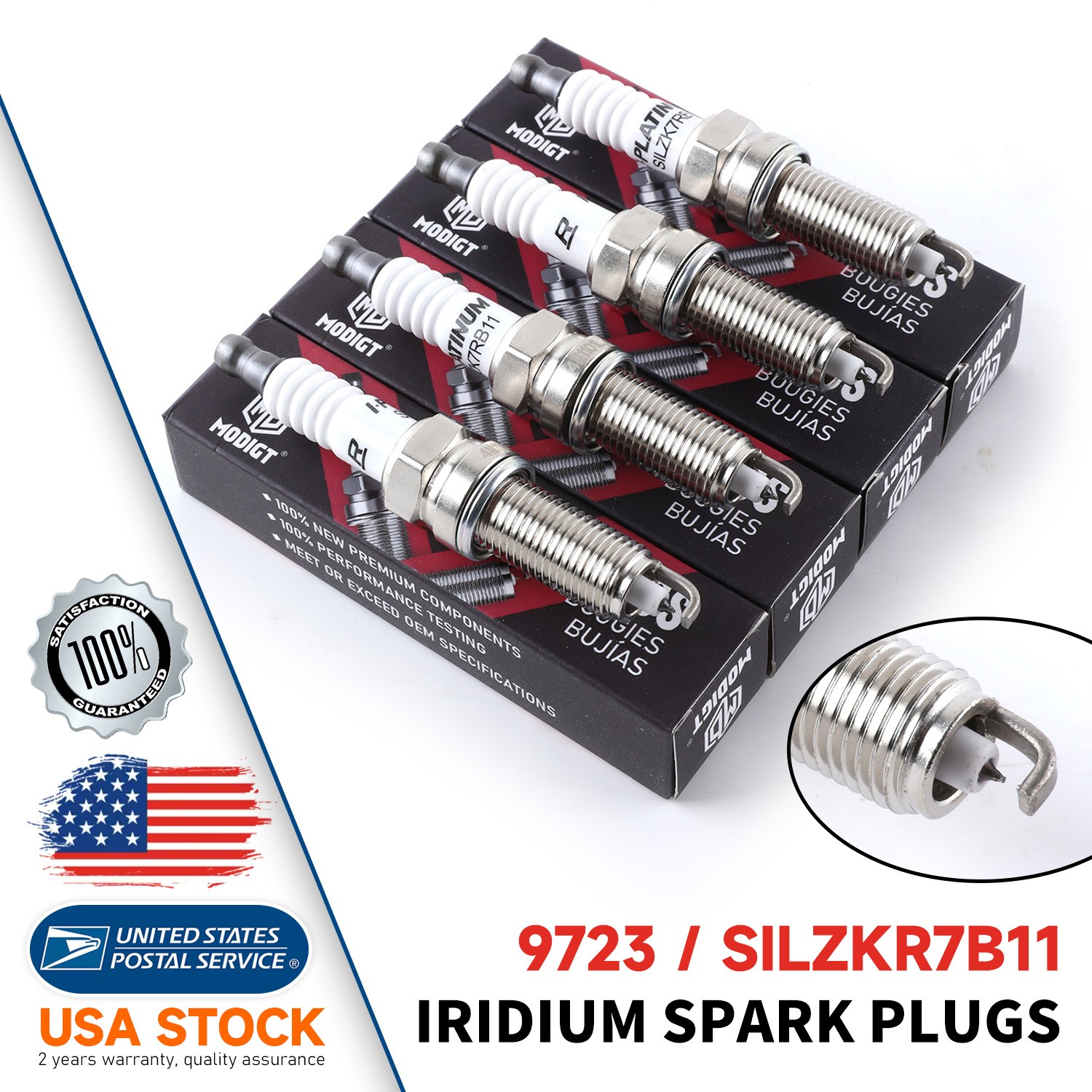 New 4Pcs For NGK 9723 High Performance Spark Plug  For Hyundai Santa Fe 2010-18