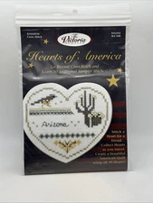 The Victoria Sampler HEARTS OF AMERICA Cross /jerusalem Stitch Kit ARIZONA