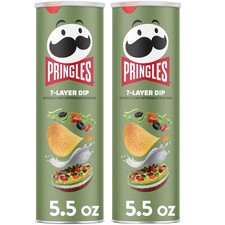 Pringles 7-Layer Dip Can Potato Crisps Chips Lunch Snacks 5.5 2 Pack Apr 2026