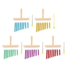 Children Toy Bars Chimes 8 Tone Hand Bells with Knocker Windchime Chimes Bells