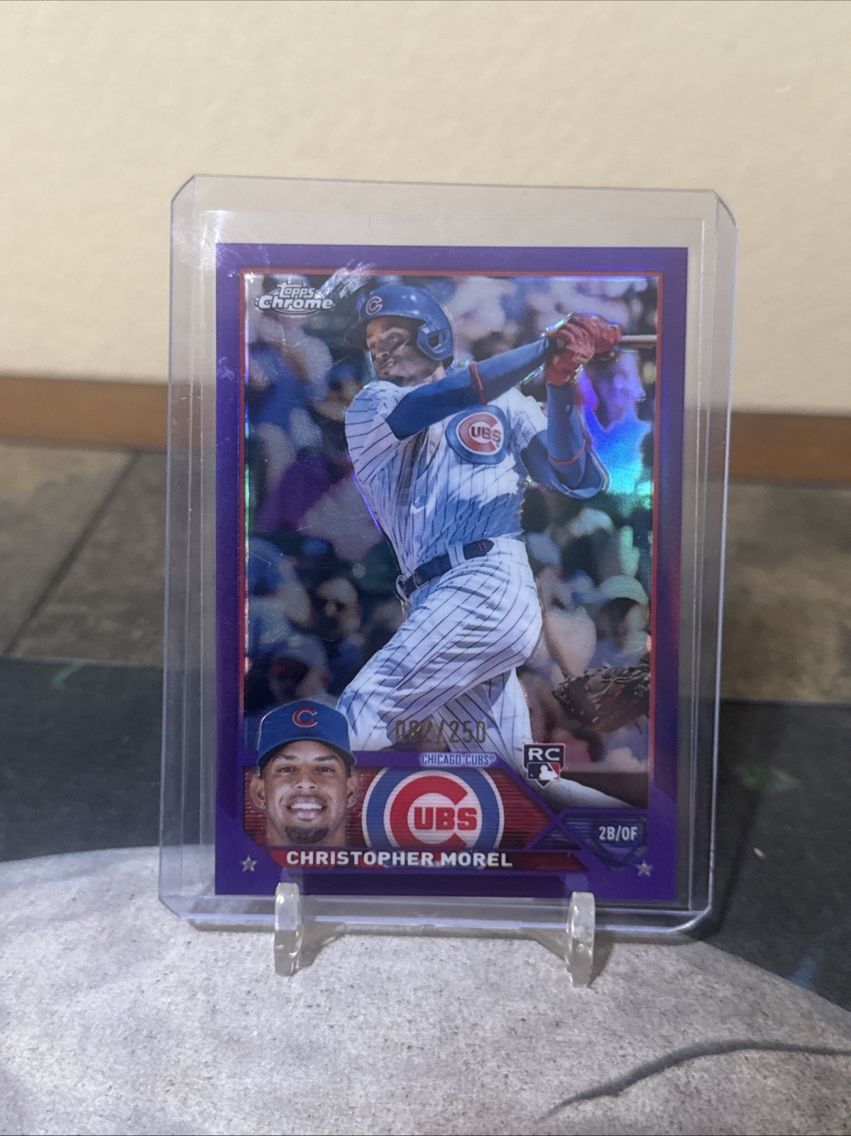 2023 Topps Chrome - Purple Refractor #198 Christopher Morel /250 (RC)