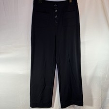 Halara DayStretch High Waisted Straight Leg Pull On Pants Size L Black Comfort