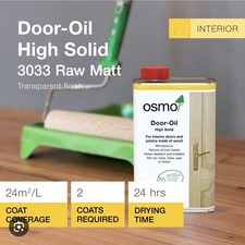 Osmo Internal Wooden Door Oil 3033- Raw Matt, 1L