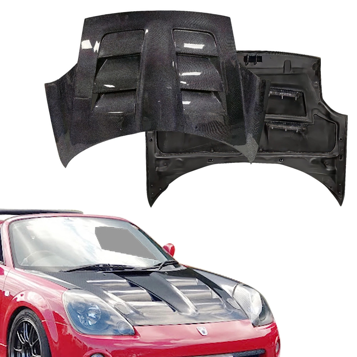 Toyota MR2 MRS Spyder ModeloDrive Carbon Fiber WDS BAND Frunk Hood
