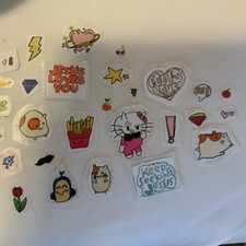crayola foam sticker lot rare 24 illustrations with crayon names cute