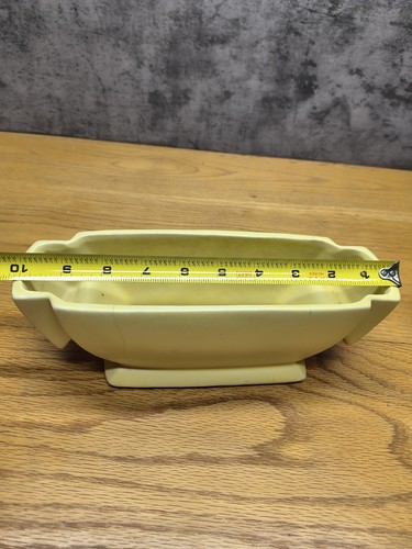 McCoy Pottery Planter Yellow Art Deco No. 341 Garden Club Matte MCM Vintage - Picture 8 of 10