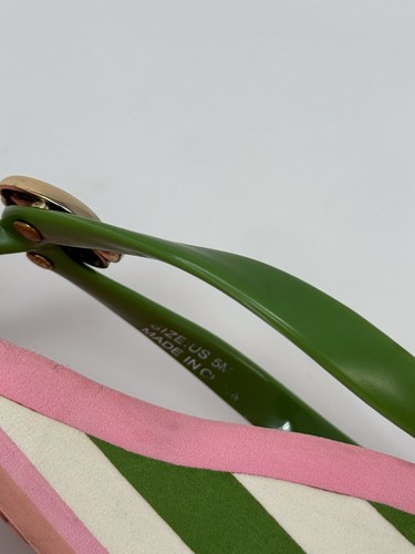 Juicy Couture Matchpoint Damen-Sandalen rosa Keilabsatz Flip-Flop Slipper US 5 M - Bild 10 von 10