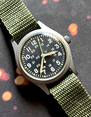 Hamilton H3 Military MIL-W-46374B Post Vietnam Vintage Runs AUG