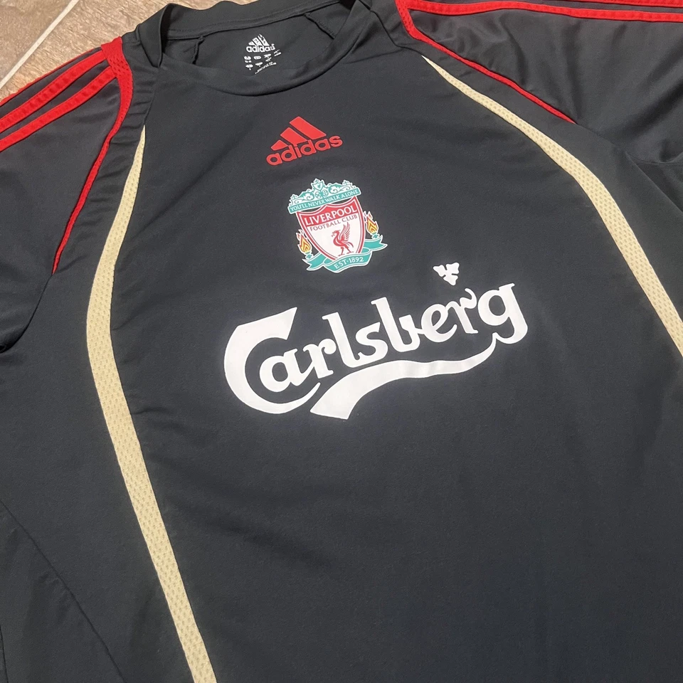 2009 Liverpool красный Джерси мужской средний черный футбол Adidas - Изображение 2 из 4