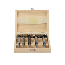 5-Piece Forstner Bit Set Carbon Steel Precision Wood Hole Saw for Hardwood MDF