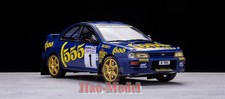Sunstar 1:18 subaru Impreza WRC Racing Spain Alloy diecast Model Car Hobby Blue
