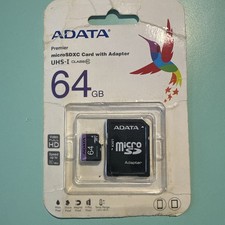 ADATA 64GB Micro Memory Card Flash Memory Storage Data Capacity Information