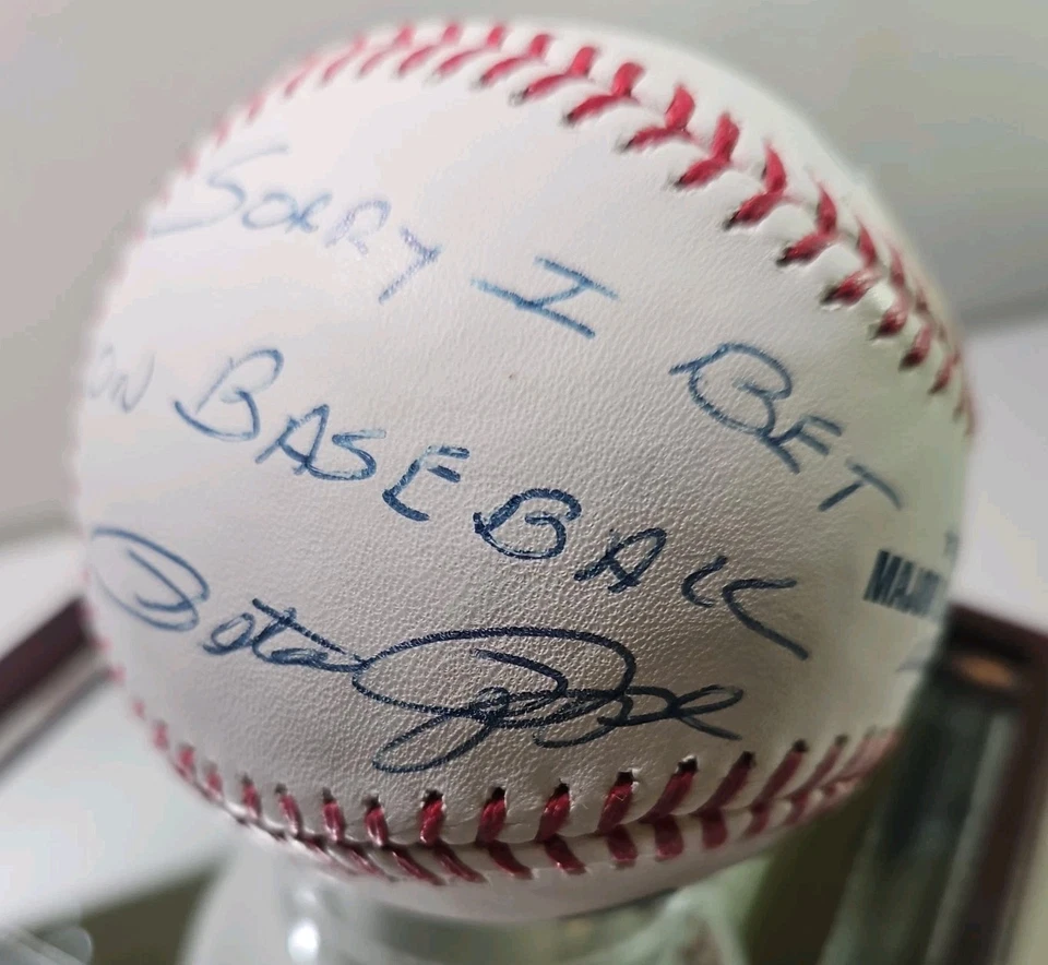 Pete Rose firmado "Lo siento, apuesto al béisbol", Basell (PSA/ADN) y estuche de lujo Foto 3 de 4