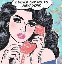 I Never Say No To New York Acrylic Painting On Canvas Large