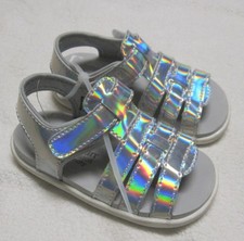 SEE KAI RUN Toddler Girls Size 6 US Sparkle Silver Sandals NEW