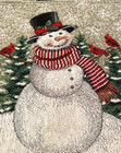 Be Merry Snowman/Cardinal Christmas/Winter Set of 4 Chenille/Tapestry Placemats — photo 5