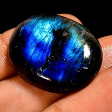 42 Ct Natural Labradorite Oval Shape Cabochon Loose Gemstone For Ring 28X23X7 mm