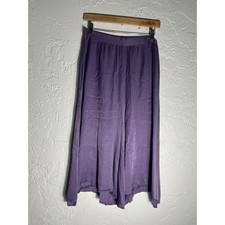 Anthropologie Purple Wide Leg Palazzo Pants Size M Viscose Flowy Boho