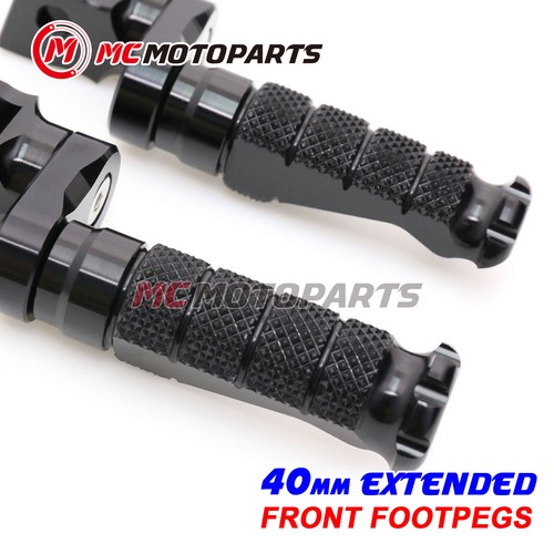 For Harley Davidson XR1200 2008+ MCCP 40mm Lowering BLACK Rider Foot Pegs - Picture 2 of 8