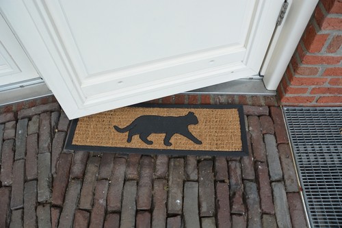 Esschert Design GATO escalones alfombrilla de puerta pisador angular coco goma - Imagen 2 de 2