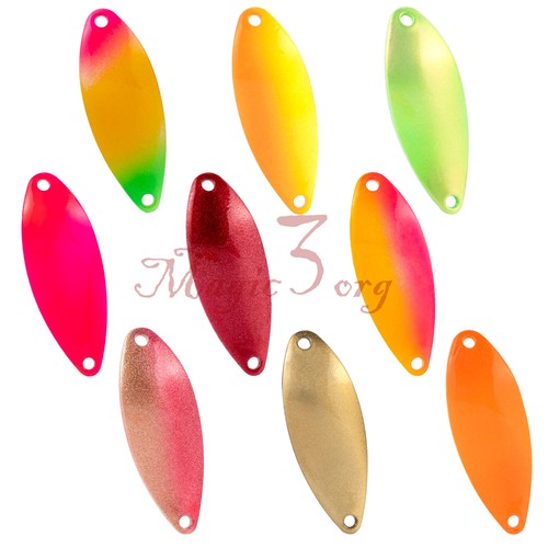 18 Pack Fishing Spinner Blades Kit Willow Leaf Spoon Inline Spinner Bait DIY - Picture 11 of 11