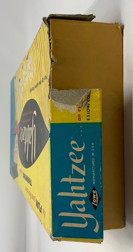 66 Jahre altes Yahtzee 2. Spiel ES Lowe Vintage 1961 original unbenutzt Inhalt in getragener Box - Bild 9 von 13