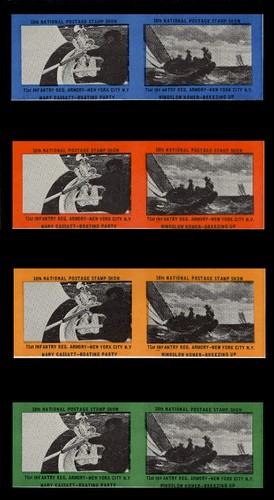 ASDA STAMP SHOW LABELS - 1966i, IMPERFORATE, SET OF 8 (4 PAIRS)