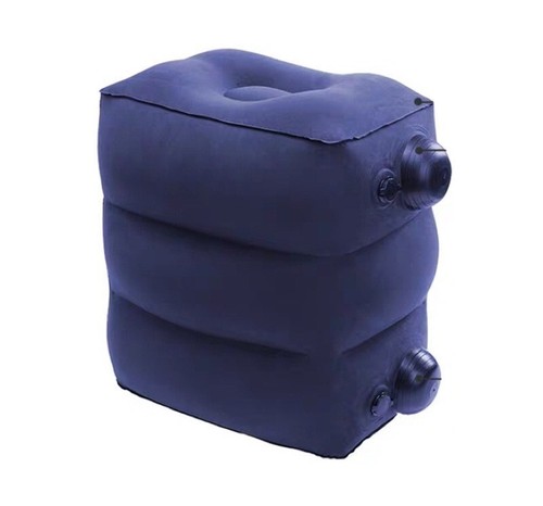 Almohada reposapiés inflable para viajar, empujar para inflar, altura ajustable - Imagen 12 de 12
