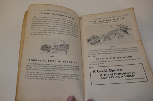 Original OEM John Deere No 212b,218b & 223b Planting Attachment Owner's Manual - Picture 4 of 4