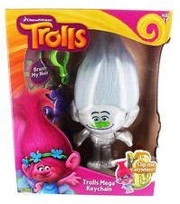 Dreamworks Trolls 9" Silver Guy Diamond Plush Keychain-Brand New in Factory Pkg