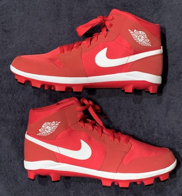 jordan 1 baseball cleats red