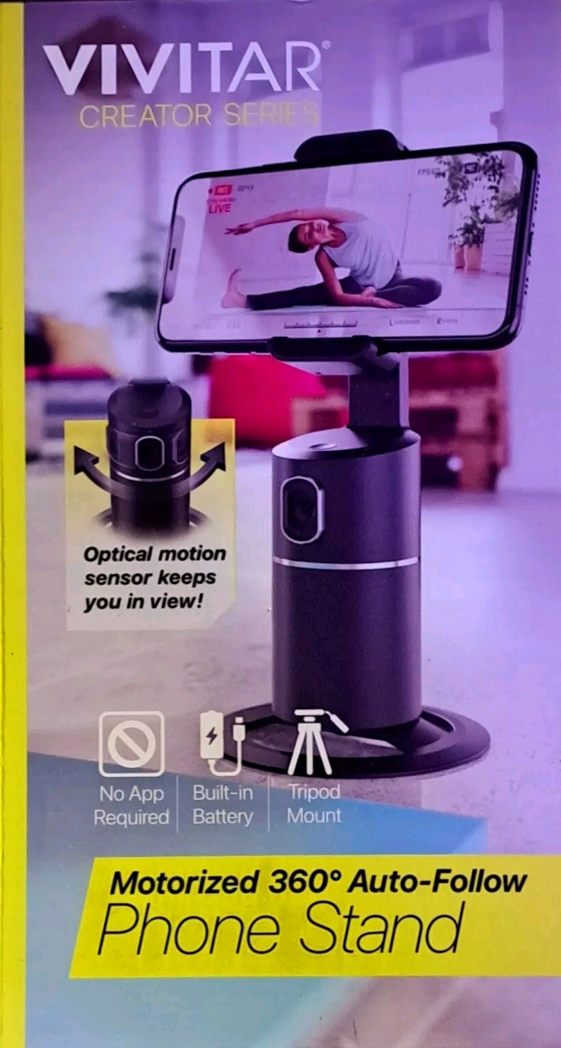 Vivitar Creator Seriesl Motorized 360° Auto-Follow Phone Stand for Smartphones
