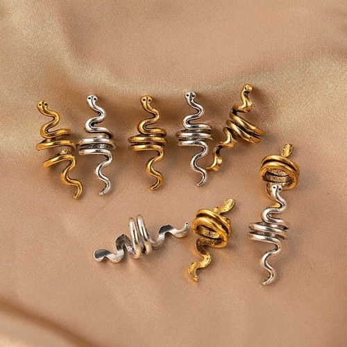 9 Pcs Hair Braid Snake Dread Dreadlock Beads Adjustable Braids Cuff Clip Gift - Picture 2 of 5