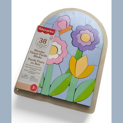 Fisher-Price Blumengarten Holz-Puzzle ab 3 Jahre Lernspielzeug 38tlg Kleinkind
