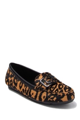 Calvin Klein Ladeca Leopard Print Haircalf Loafers