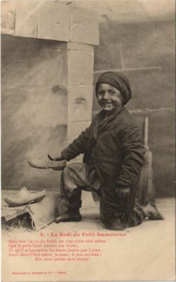 Old postcard AK 2 Le Noel du Petit Ramoneur Bergeret (1138407)