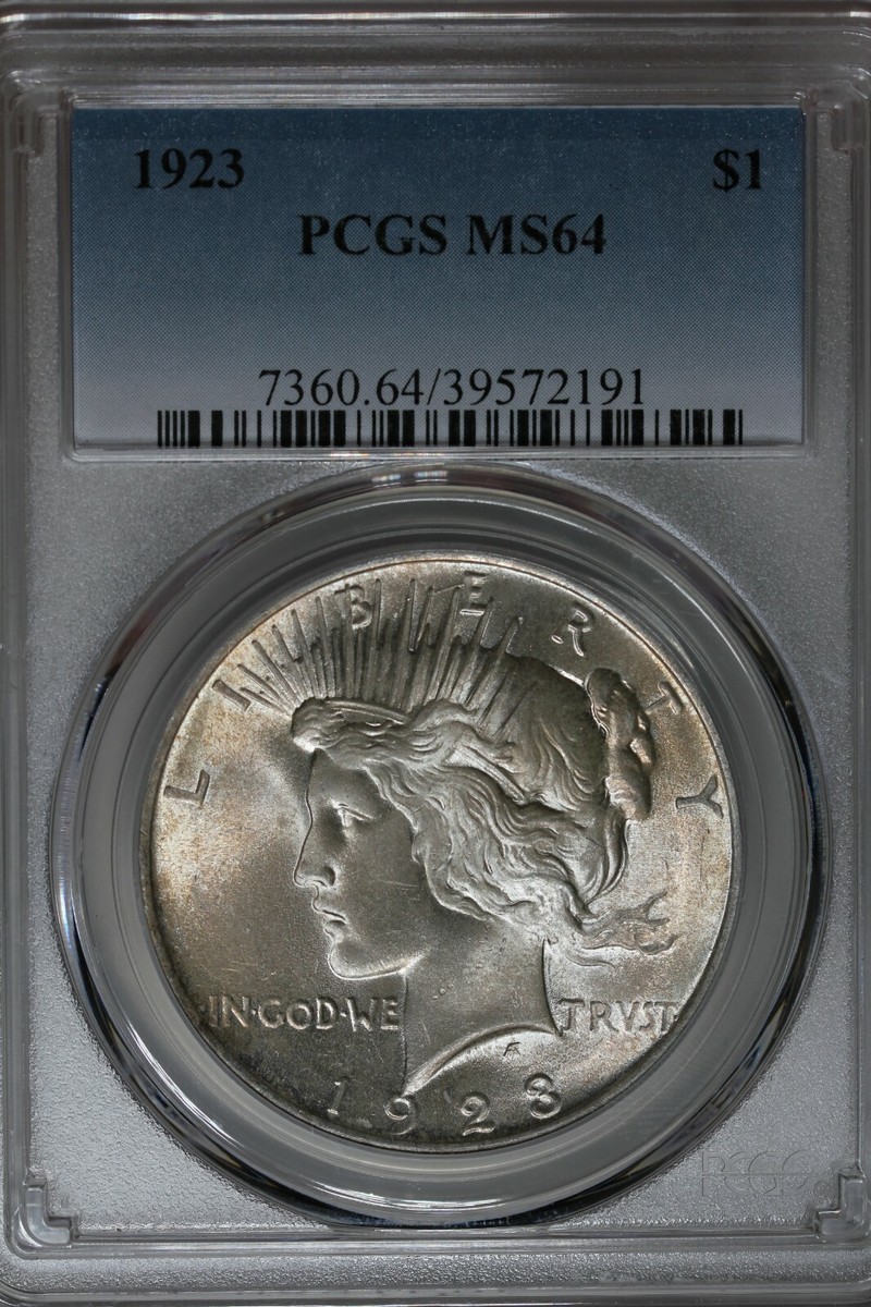 1923 PCGS MS64 Peace Dollar, 1900's Silver Dollar, $1 | eBay