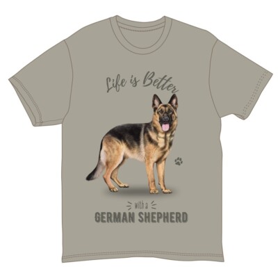 Life is Better with a German Shepherd Unisex T-Shirt-NWT-Free Shipping