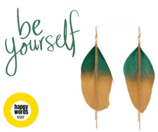 orecchini piume 03, idee regalo, regali natale, accessori moda, orecchini regalo