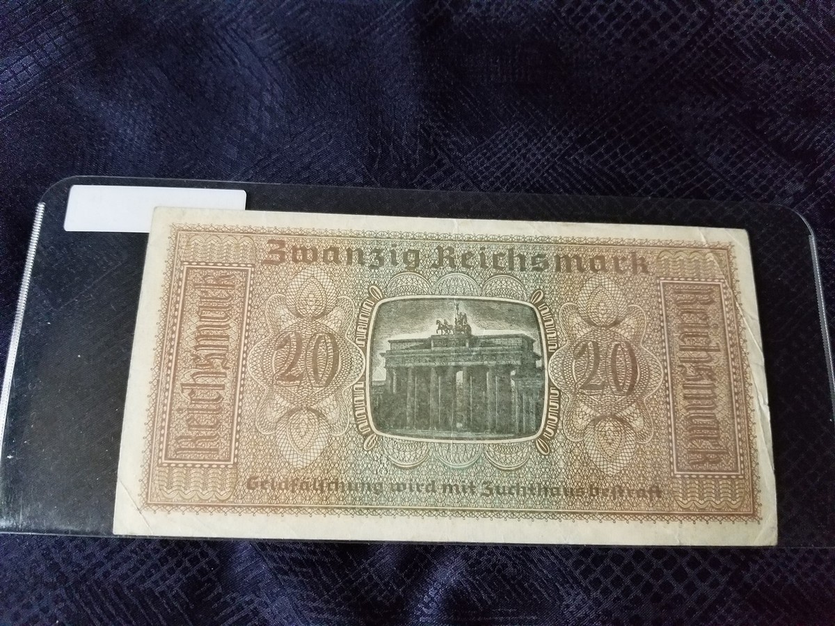 Germany Third Reich 20 Reichsmark 1940-45 Pick #R139 Extra Fine
